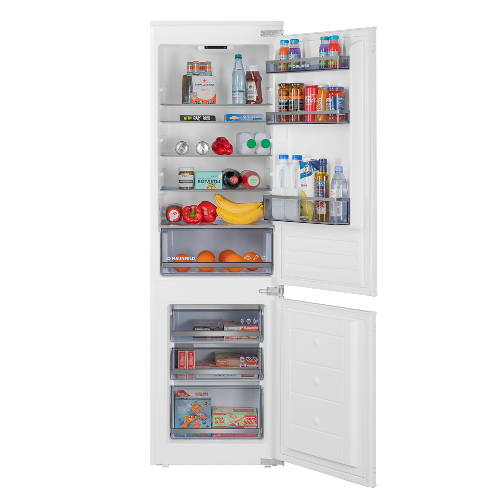 Холодильник-морозильник встраиваемый MAUNFELD MBF177SWGR - фото1