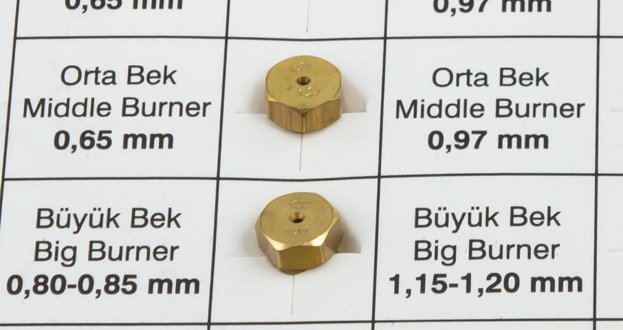 Все наши газовые варочные панели могут работать как от магистрального газа, так и от баллона со сжиженным газом. Для баллонного газа в комплекте ко всем панелям идут жиклеры SOURDILLON.