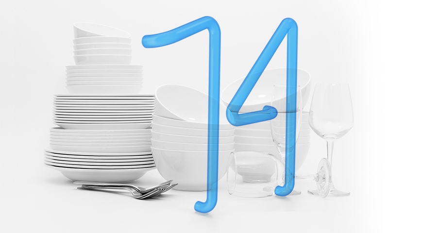 Встраиваемая посудомоечная машина для большой семьи, в которую можно загрузить 14 комплектов посуды