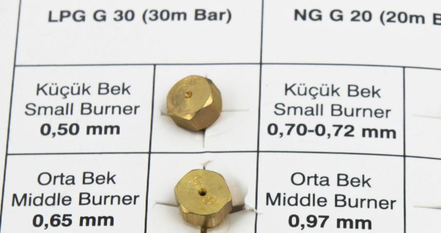 Все наши газовые варочные панели могут работать как от магистрального газа, так и от баллона со сжиженным газом. Для баллонного газа в комплекте ко всем панелям идут жиклеры SOURDILLON.