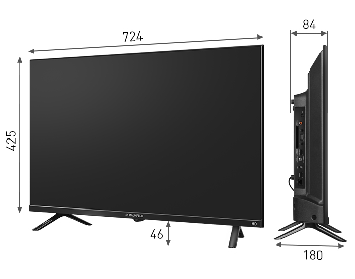 32" Телевизор MAUNFELD MLT32HSX02, HD, Яндекс TV - фото6