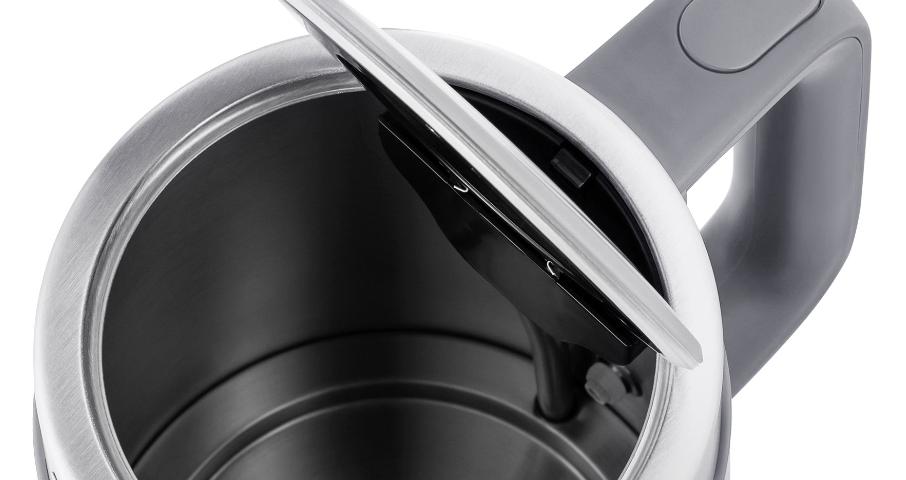 Корпус прибора устроен по&nbsp;принципу термоса: чайник имеет две стенки, между которыми есть воздушная прослойка. Такая конструкция помогает сохранять воду горячей.