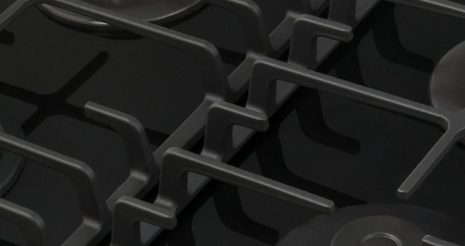 Чугунные решетки MAUNFELD имеют низкую пористость, теперь их стало легче мыть. Благодаря своей массивности, решетки обладают устойчивостью, не скользят под посудой, не гнутся под весом кастрюль.