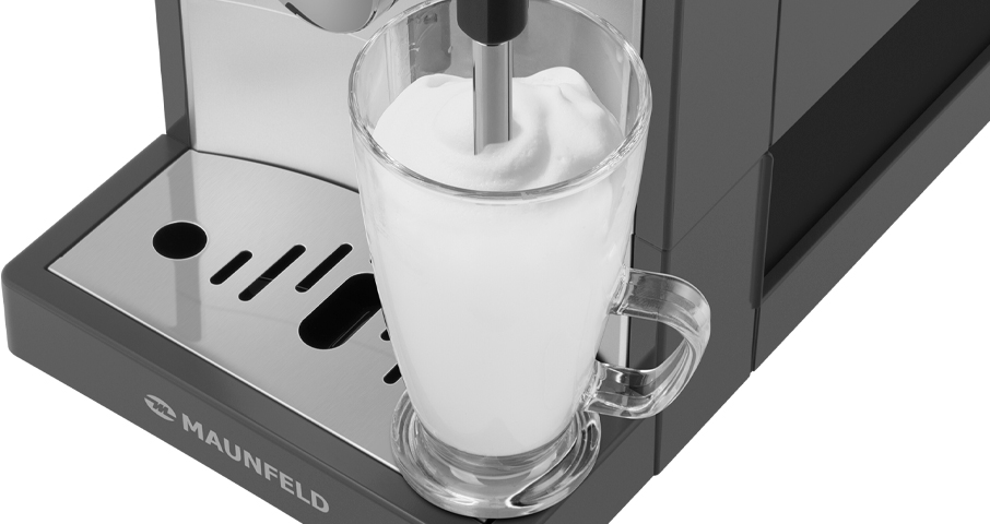 Кофемашина оснащена капучинатором, который позволит быстро взбить молоко в&nbsp;густую однородную пену. Используйте его, чтобы приготовить капучино, латте, раф и&nbsp;другие популярные напитки с&nbsp;добавлением молока.