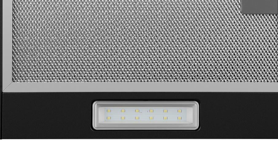 Современное яркое LED освещение из лампы мощностью 1,5 Вт, будет превосходно освещать рабочую зону приготовления.