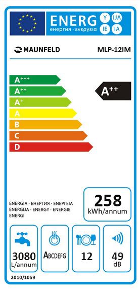 Посудомоечная машина с турбосушкой и лучом на полу MAUNFELD MLP-12IM - фото15