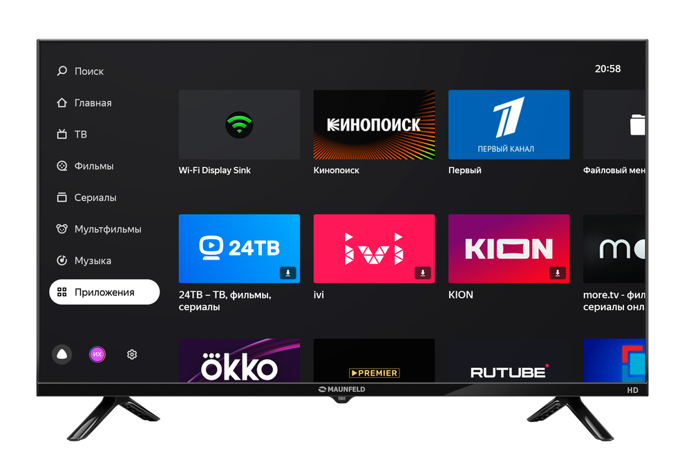 32" Телевизор MAUNFELD MLT32HSX02, HD, Яндекс TV - фото2
