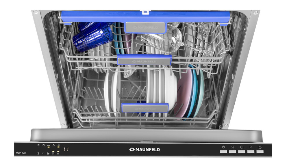 Посудомоечная машина с турбосушкой и лучом на полу MAUNFELD MLP-12B - фото11