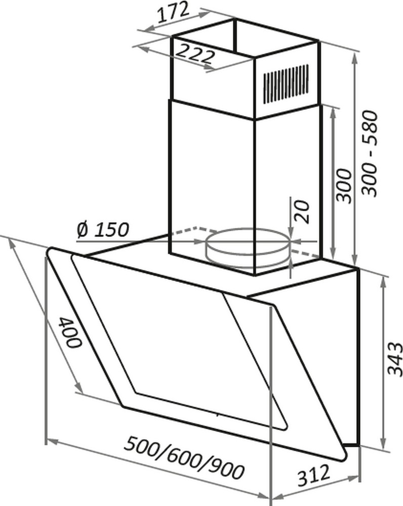 Кухонная вытяжка MAUNFELD Wind 60 - фото16