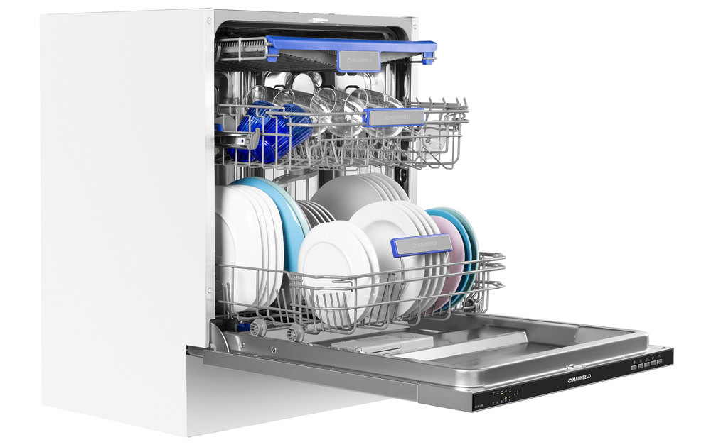 Посудомоечная машина с турбосушкой и лучом на полу MAUNFELD MLP-12B - фото10