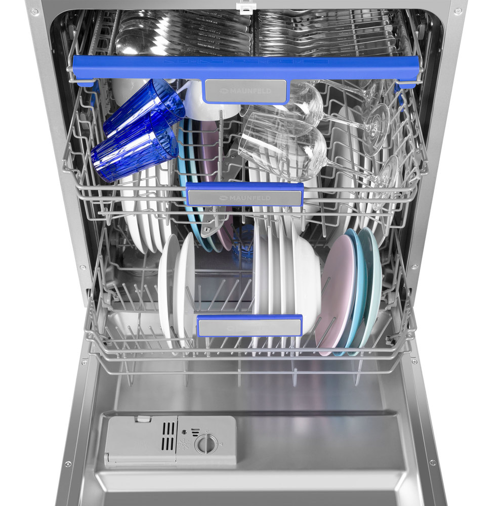Посудомоечная машина с турбосушкой и лучом на полу MAUNFELD MLP-12B - фото8