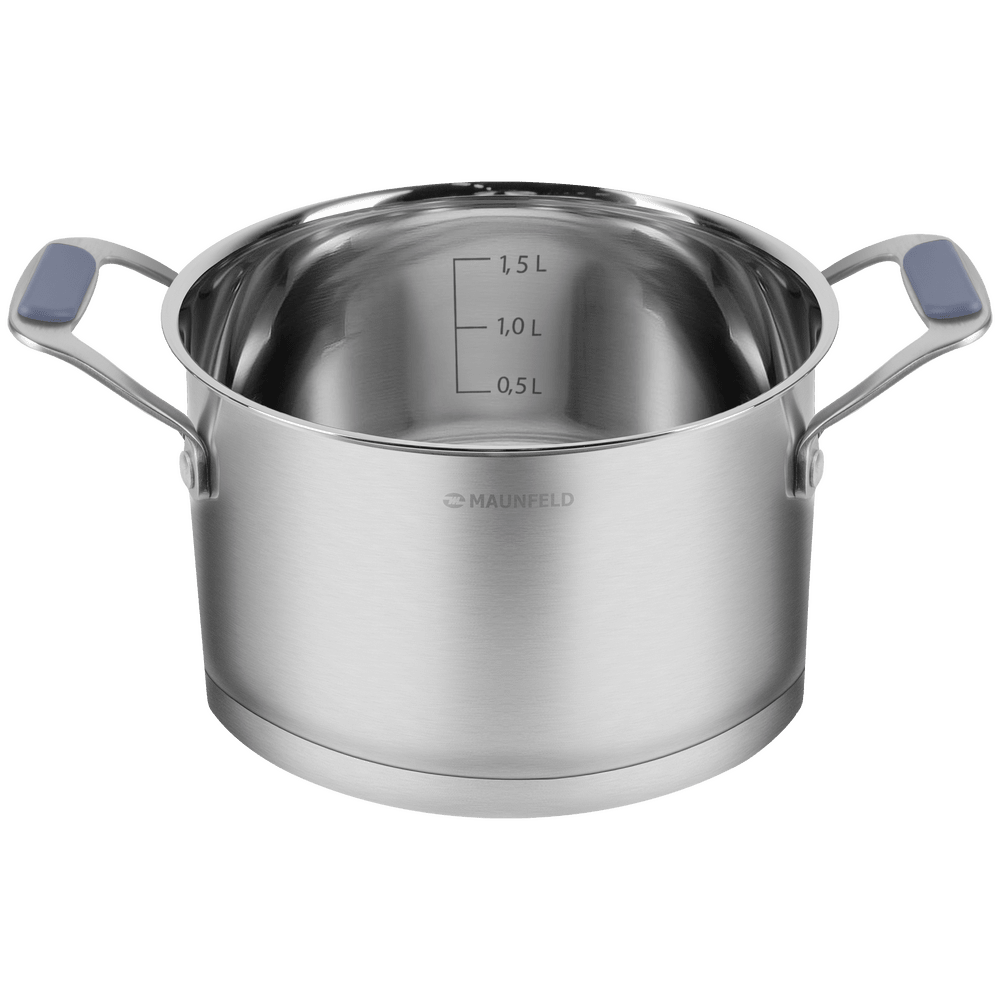 Кастрюля MAUNFELD MADISON MF20MS01CR из нержавеющей стали со стеклянной крышкой, 16 см, 1,9 л. - фото2