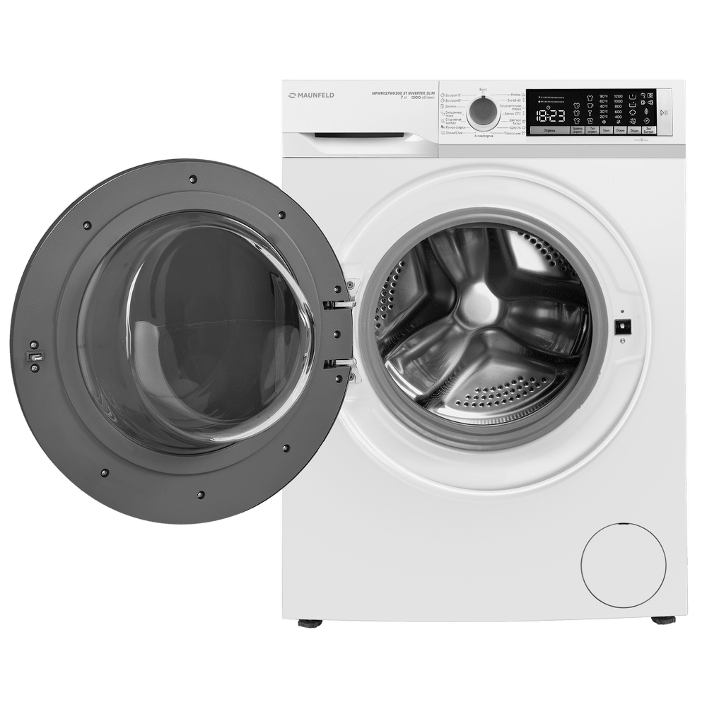 Стиральная машина с инвертором и паром MAUNFELD MFWM127WH200 ST INVERTER SLIM - фото3