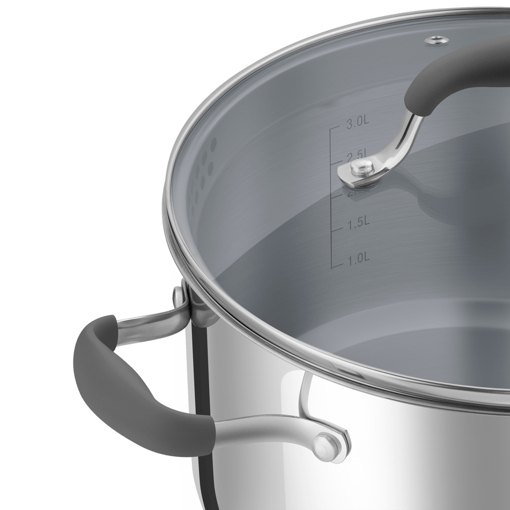 Кастрюля MAUNFELD LAURA MCS40S08GR из нержавеющей стали со стеклянной крышкой, 22 см, 4 л. - фото7