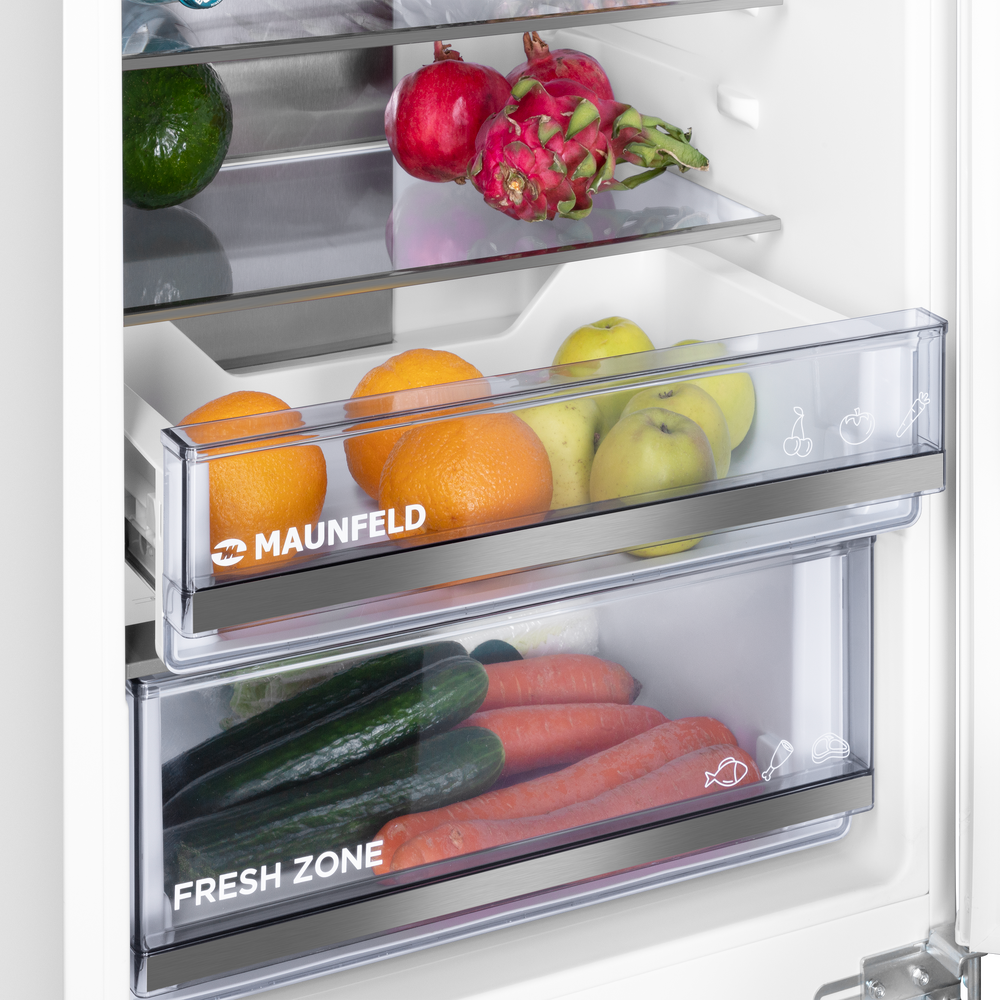Встраиваемый холодильник NO FROST с инвертором MAUNFELD MBF19354NFWGR LUX Inverter - фото8