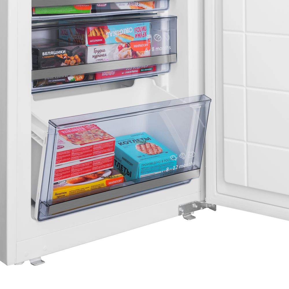 Холодильник-морозильник встраиваемый MAUNFELD MBF17754NFWHGR LUX - фото12