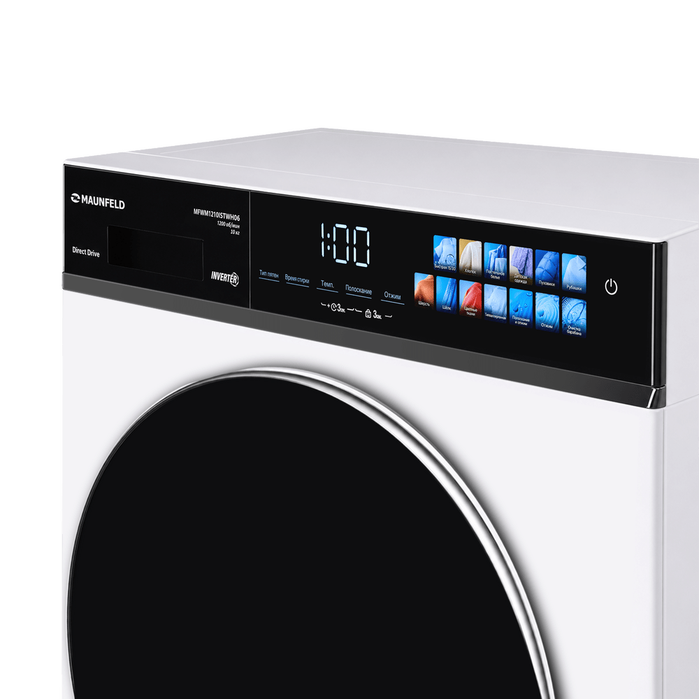 Стиральная машина с инвертором и паром MAUNFELD MFWM1210ISTWH06 - фото7