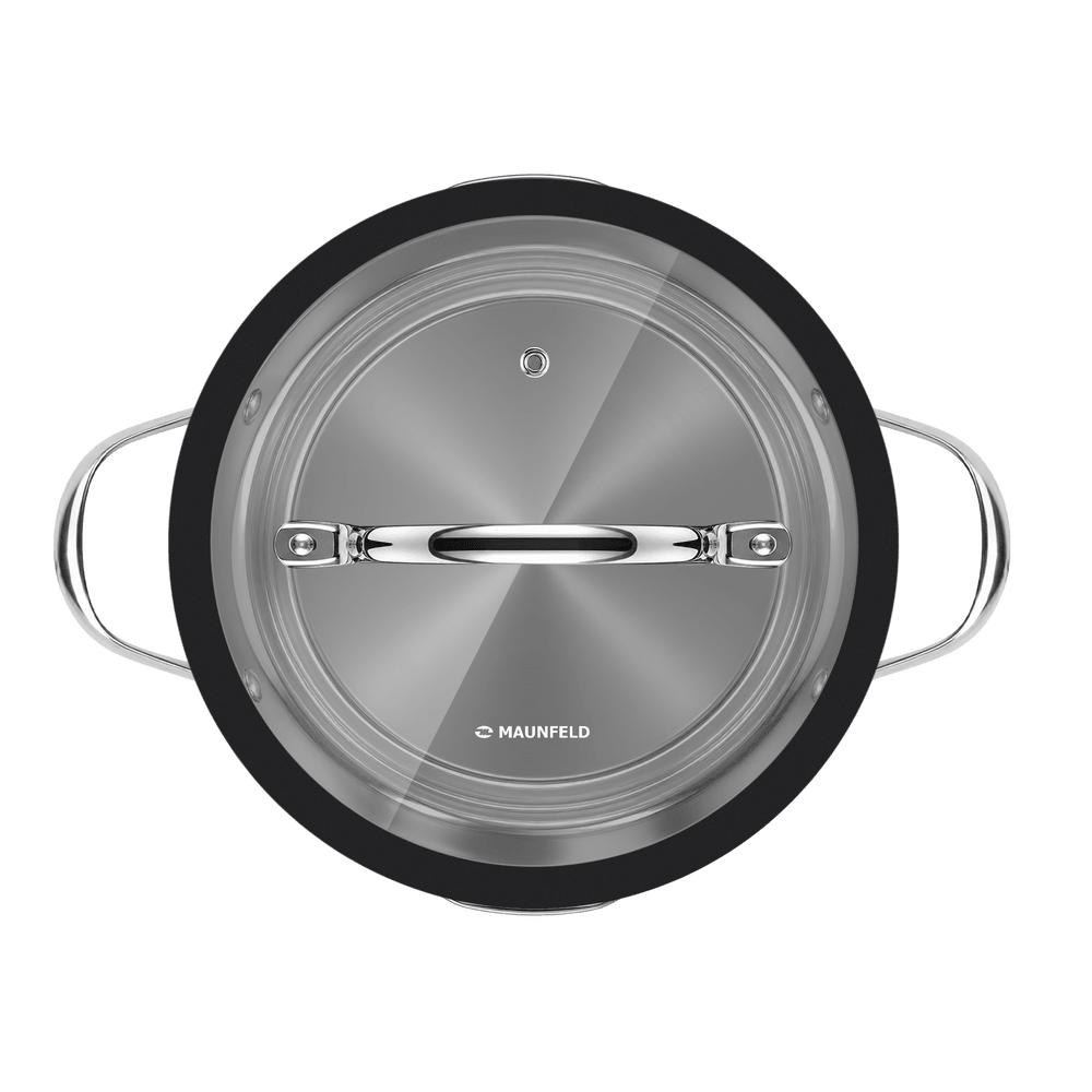 Кастрюля MAUNFELD ORIANA MF40RN01CR из нержавеющей стали со стеклянной крышкой, 20 см, 3,6 л - фото3
