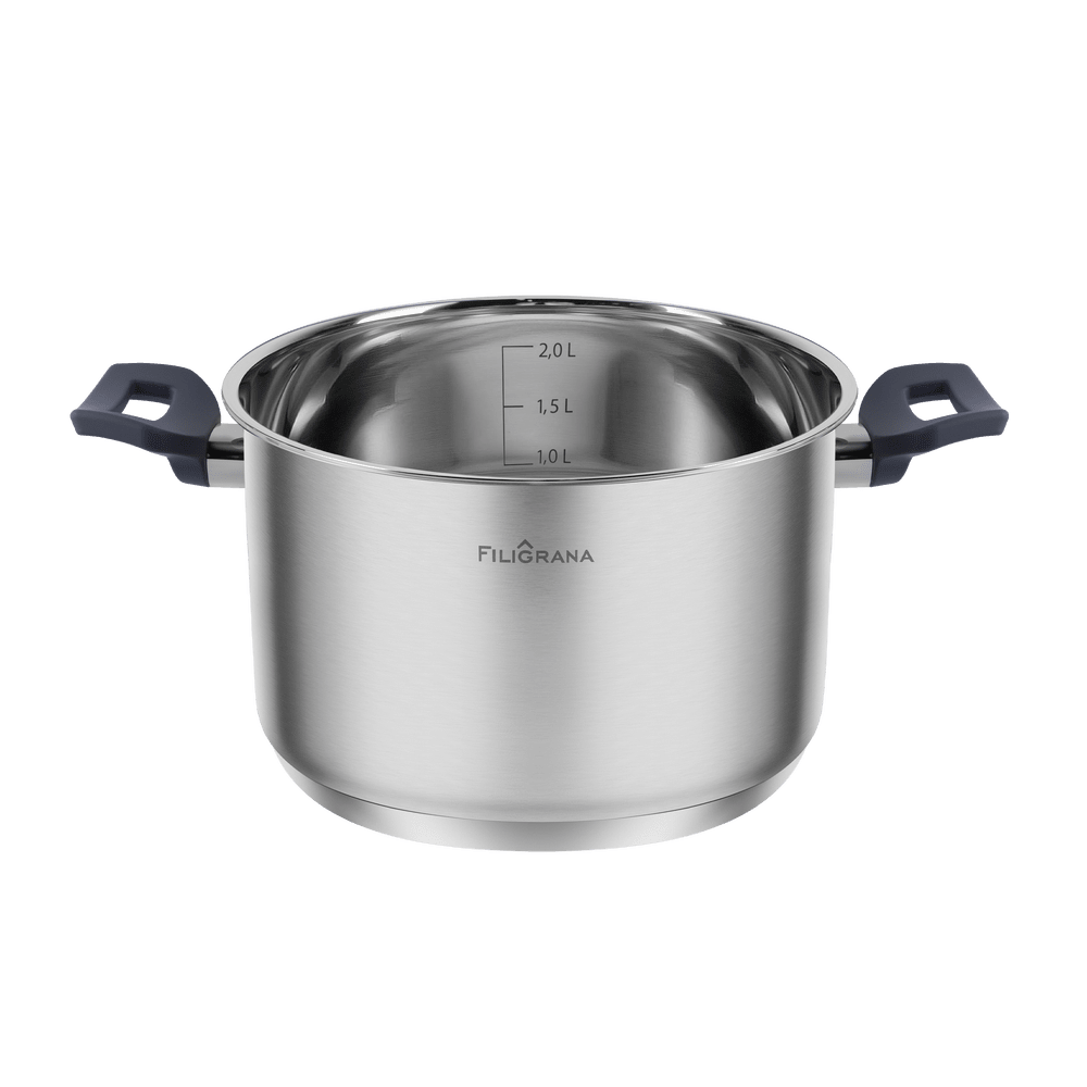 Кастрюля FILIGRANA STELLA FG30STL01CR из нержавеющей стали со стеклянной крышкой, 18  см, 2,6 л. - фото2