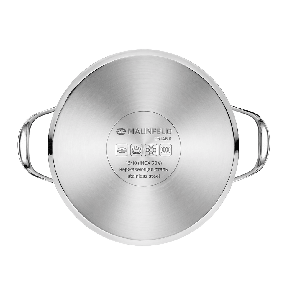 Кастрюля MAUNFELD ORIANA MF40RN01CR из нержавеющей стали со стеклянной крышкой, 20 см, 3,6 л - фото5