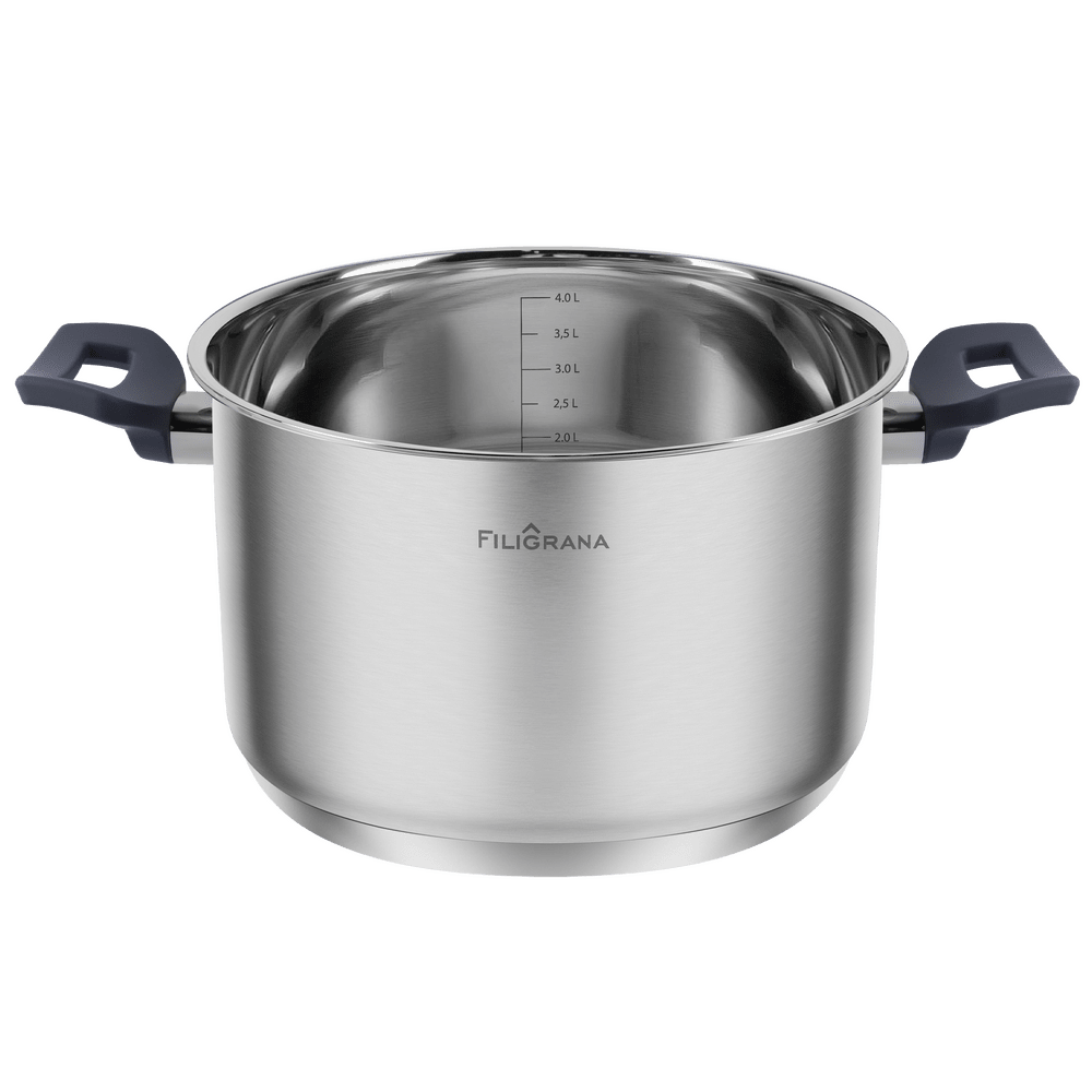 Кастрюля FILIGRANA STELLA FG50STL01CR  из нержавеющей стали со стеклянной крышкой, 22  см, 4,7 л. - фото2