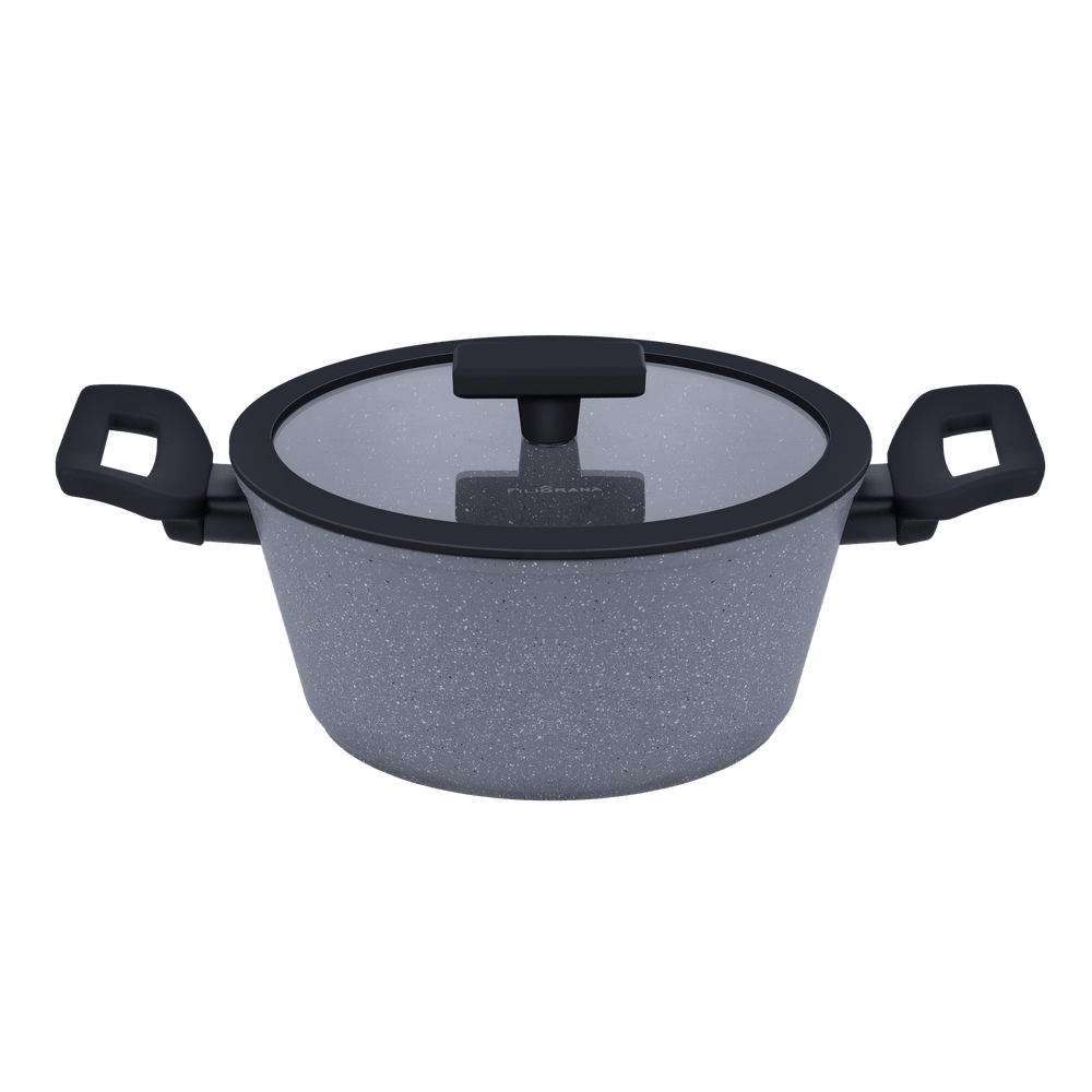 Кастрюля FILIGRANA SAGA FG20SGA01CS из кованого алюминия со стеклянной крышкой, 20 см - фото2