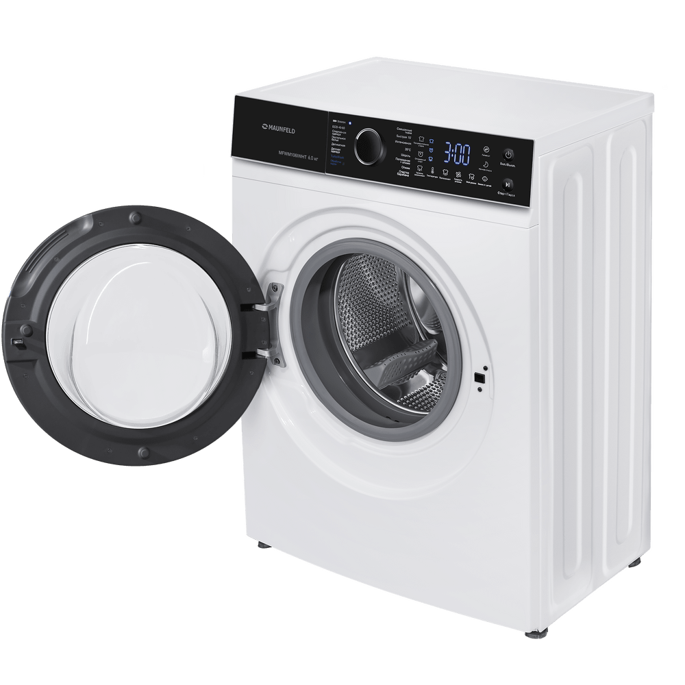 Стиральная машина c инвертором и паром MAUNFELD MFWM106IWHT - фото4