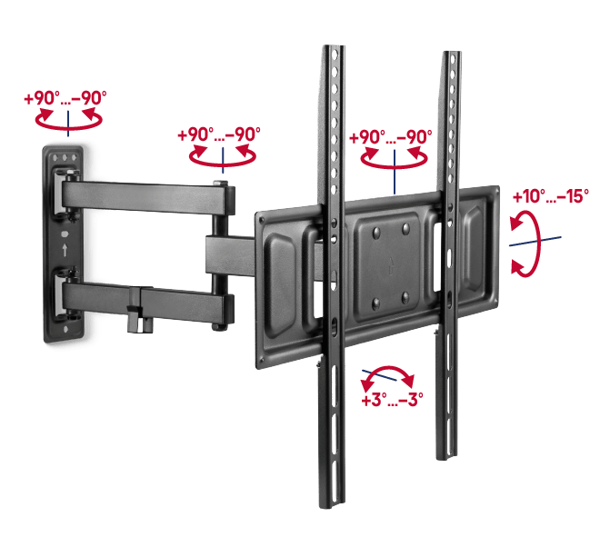 Кронштейн для ТВ наклонно-поворотный MAUNFELD MTM-3255FMD, 32"-55" - фото2