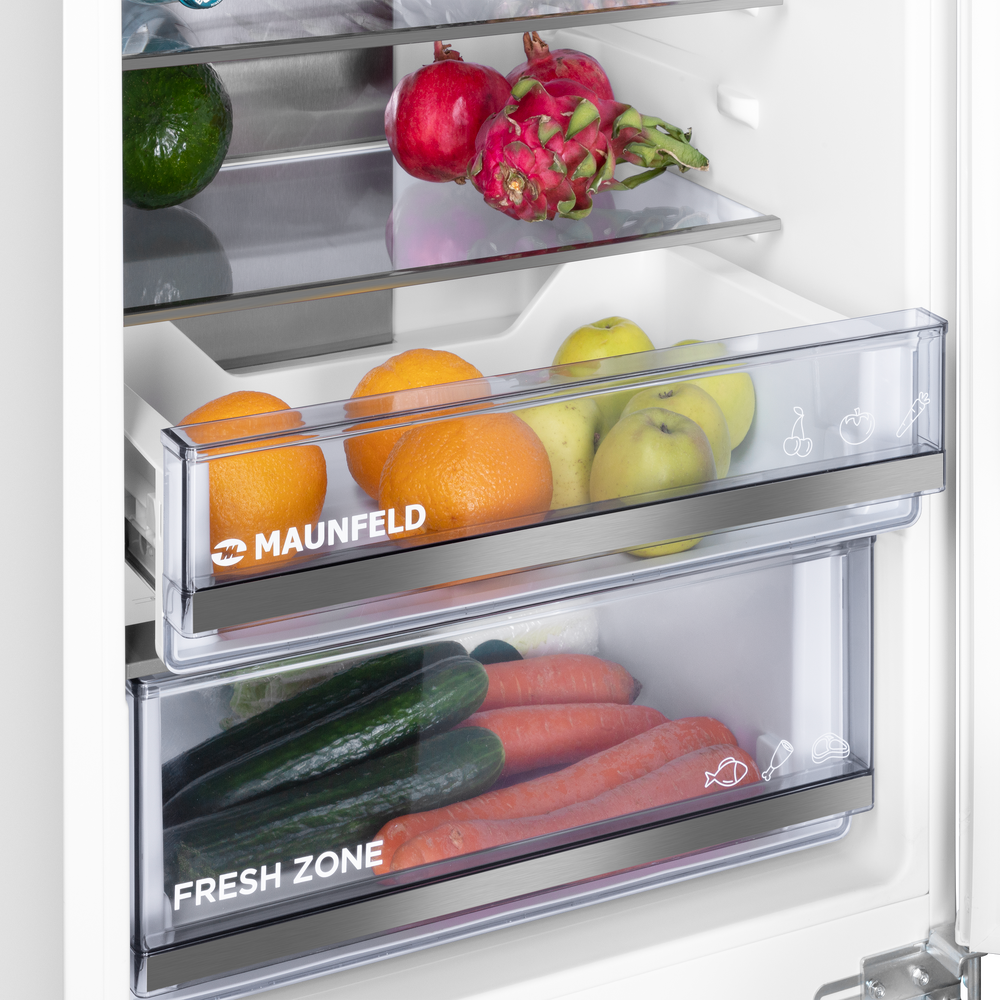 Холодильник-морозильник встраиваемый MAUNFELD MBF19354NFWGR LUX - фото11