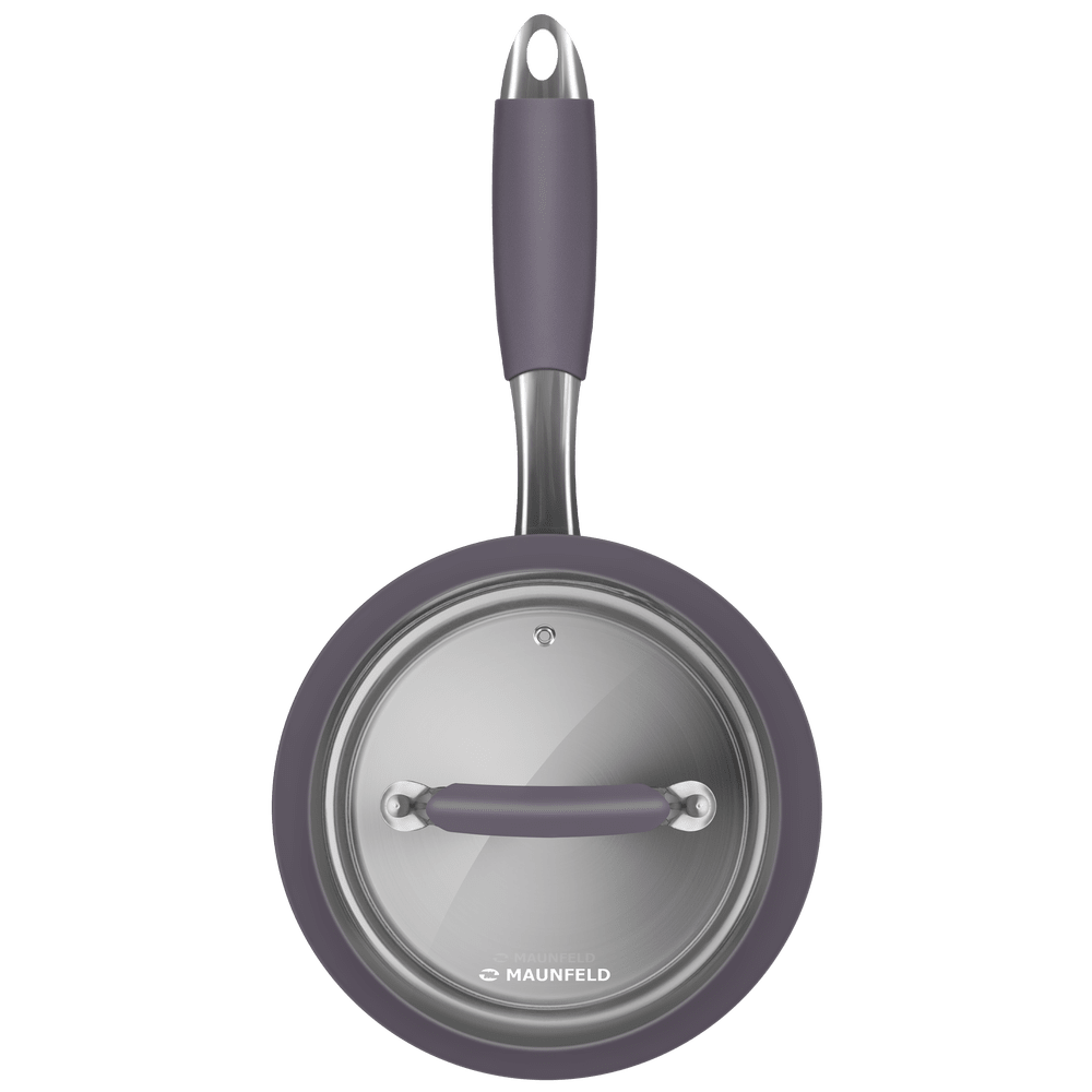Ковш MAUNFELD LEONA MF18LN01SP из нержавеющей стали со стеклянной крышкой, 16 см, 1,6 л. - фото4