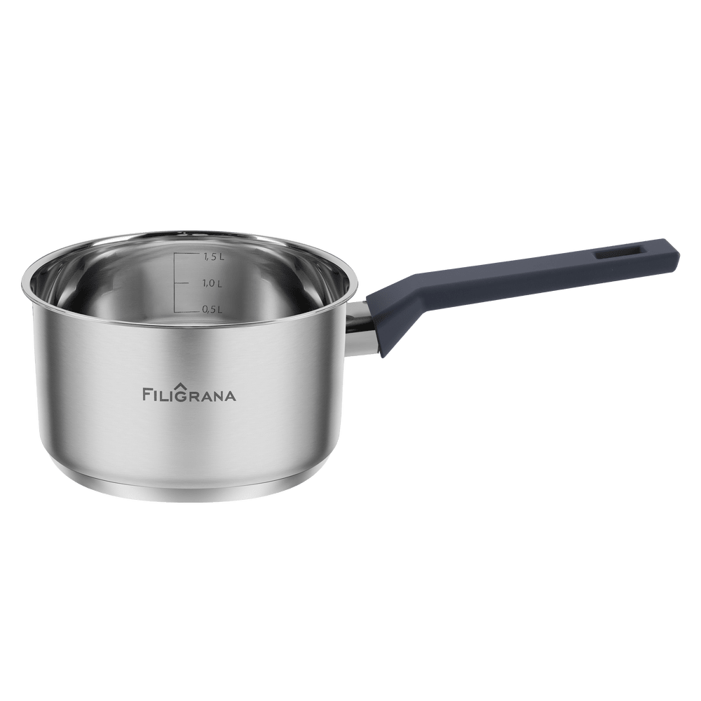 Ковш FILIGRANA STELLA FG18STL01SP из нержавеющей стали со стеклянной крышкой, 16 см, 1,8  л. - фото4