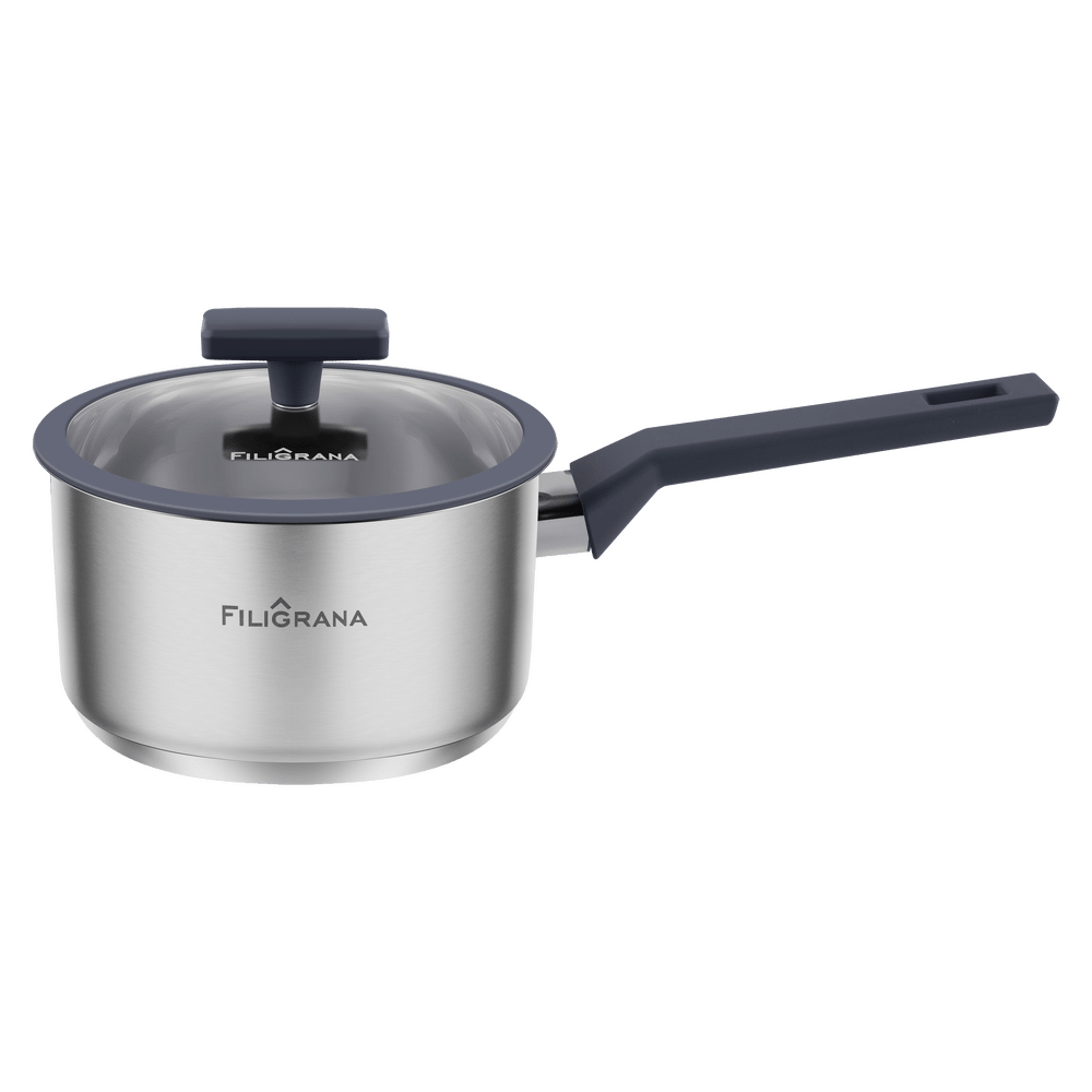 Ковш FILIGRANA STELLA FG18STL01SP из нержавеющей стали со стеклянной крышкой, 16 см, 1,8  л. - фото3