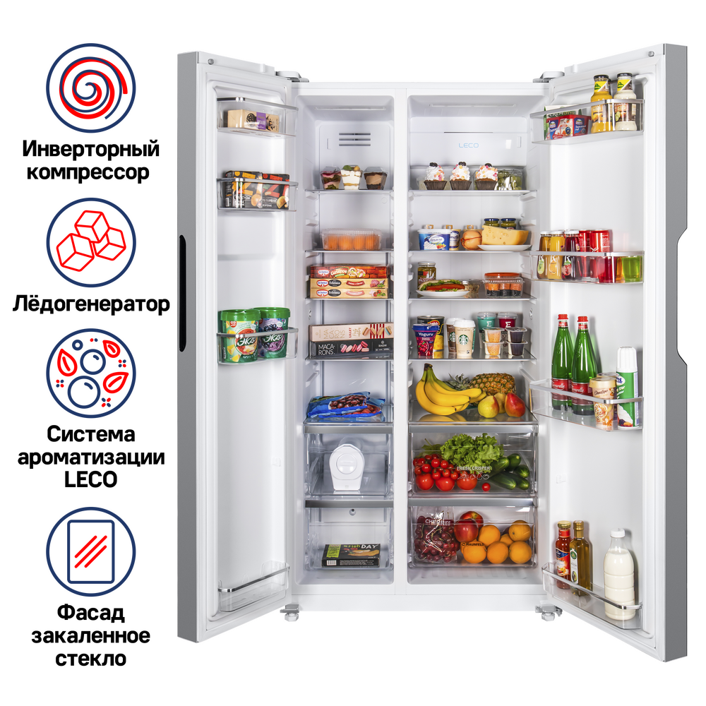 Холодильник с инвертором MAUNFELD MFF177NFW - фото2
