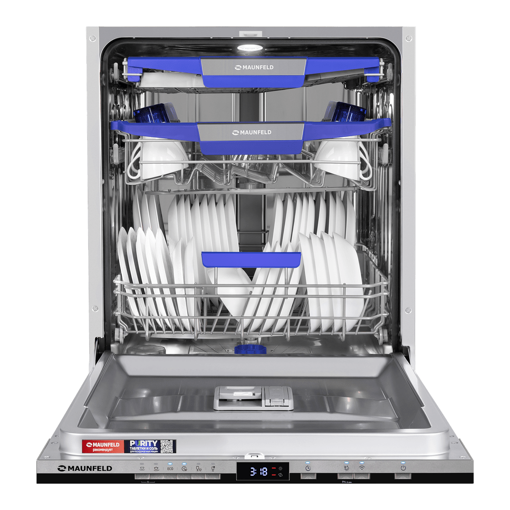 Посудомоечная машина с авто-открыванием MAUNFELD MLP60230 Light Beam Inverter Wi-Fi - фото3