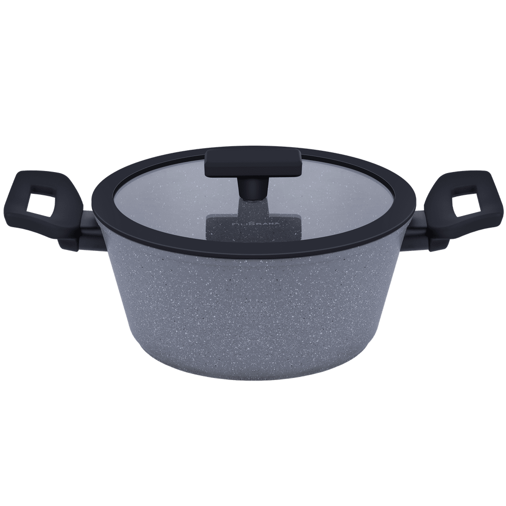 Кастрюля FILIGRANA SAGA FG24SGA01CS из кованого алюминия со стеклянной крышкой, 24 см - фото1