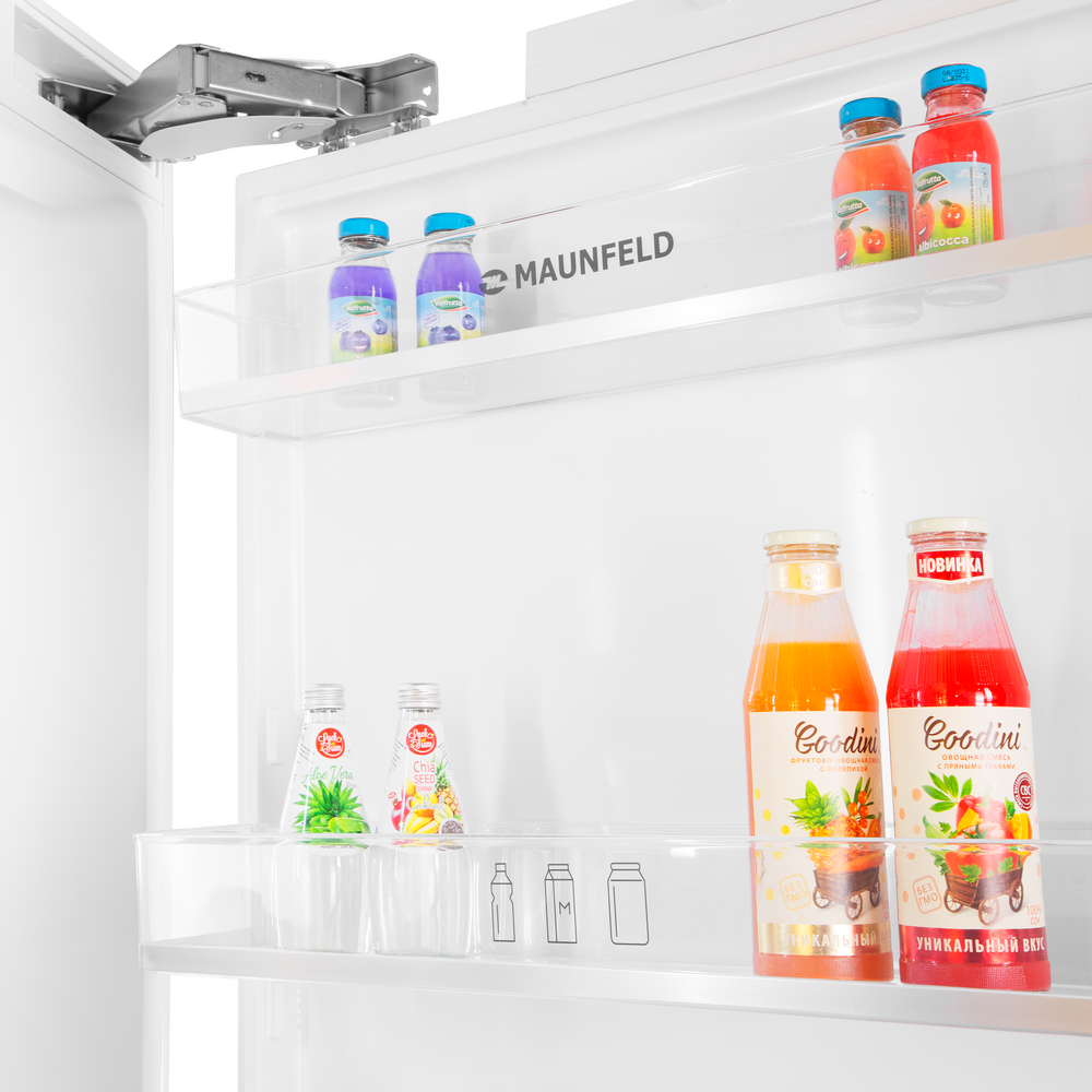 Встраиваемый холодильник NO FROST с инвертором и выдвижной морозильной камерой MAUNFELD MBF212NFW1 Inverter - фото13
