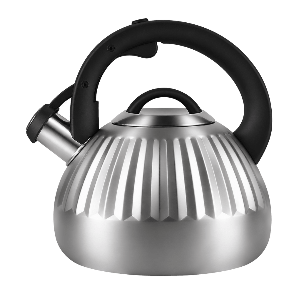 Чайник со свистком MAUNFELD WAFFLE MF117W25KT из нержавеющей стали 2,5 л - фото1