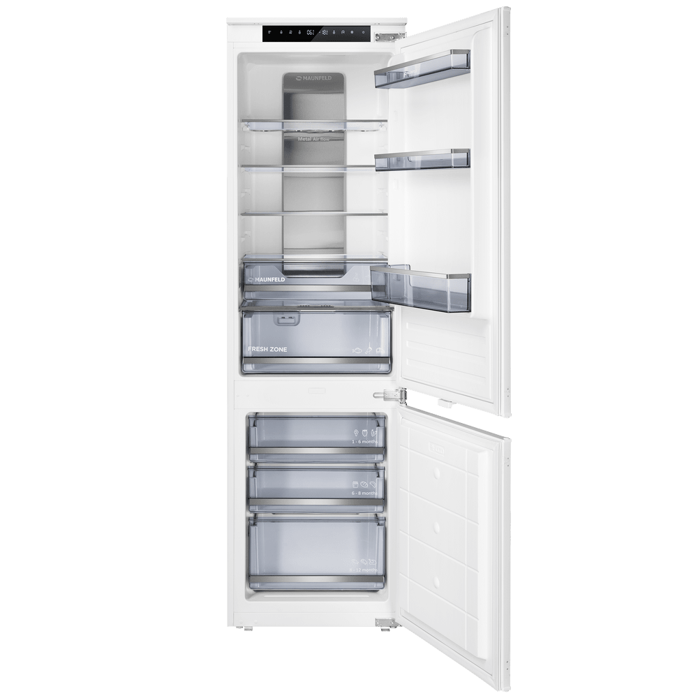 Холодильник-морозильник встраиваемый MAUNFELD MBF17754NFWHGR LUX - фото2