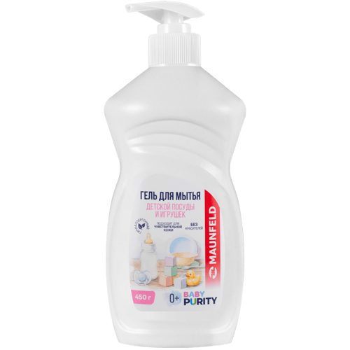 Гель для мытья детской посуды и игрушек Maunfeld Baby Purity 450г MVM450BDL