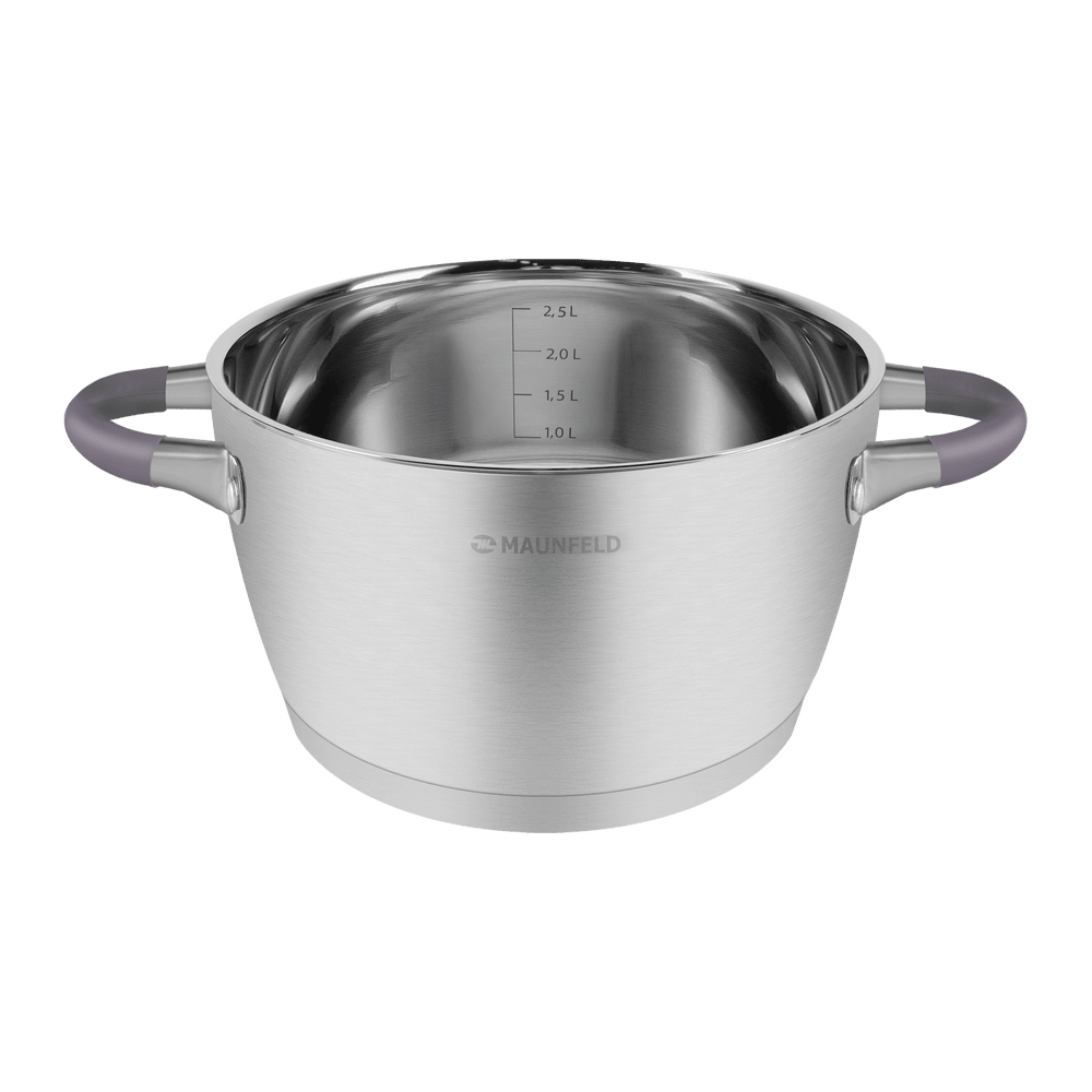 Кастрюля MAUNFELD LEONA MF40LN01CR из нержавеющей стали со стеклянной крышкой, 20 см, 3,2 л. - фото2