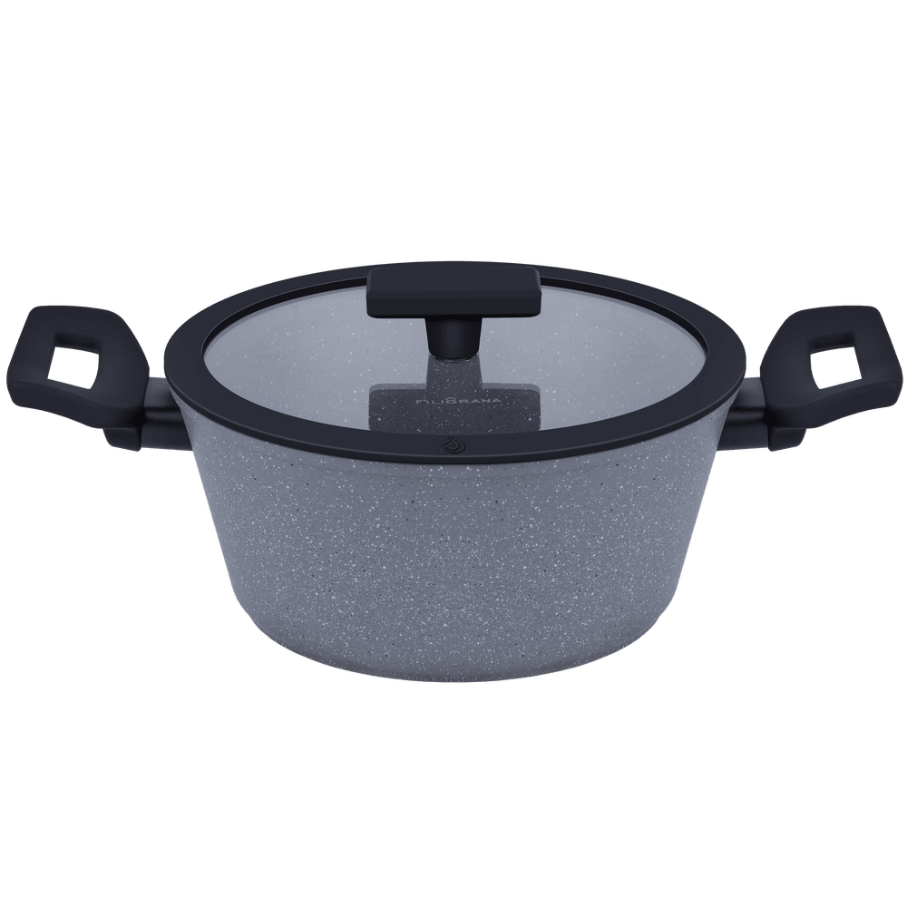 Кастрюля FILIGRANA SAGA FG24SGA01CS из кованого алюминия со стеклянной крышкой, 24 см - фото1