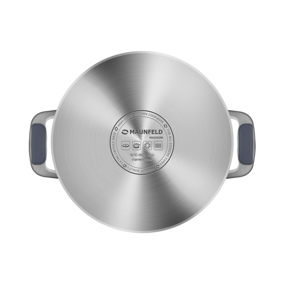 Кастрюля MAUNFELD MADISON MF40MS01CR из нержавеющей стали со стеклянной крышкой, 20 см, 3,6 л. - фото5