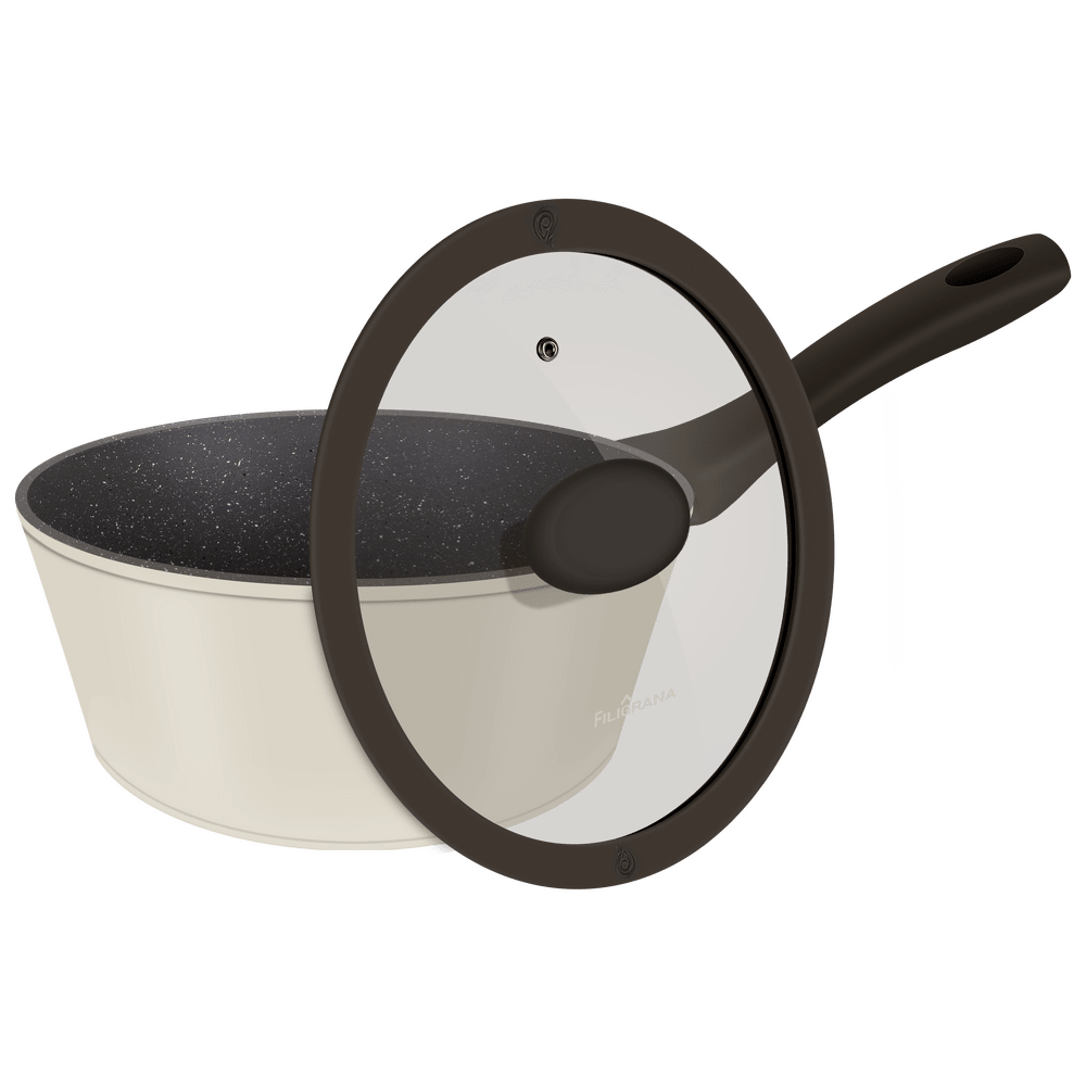 Ковш FILIGRANA EDDA FG18EDD01SP из кованого алюминия со стеклянной крышкой, 18 см - фото10