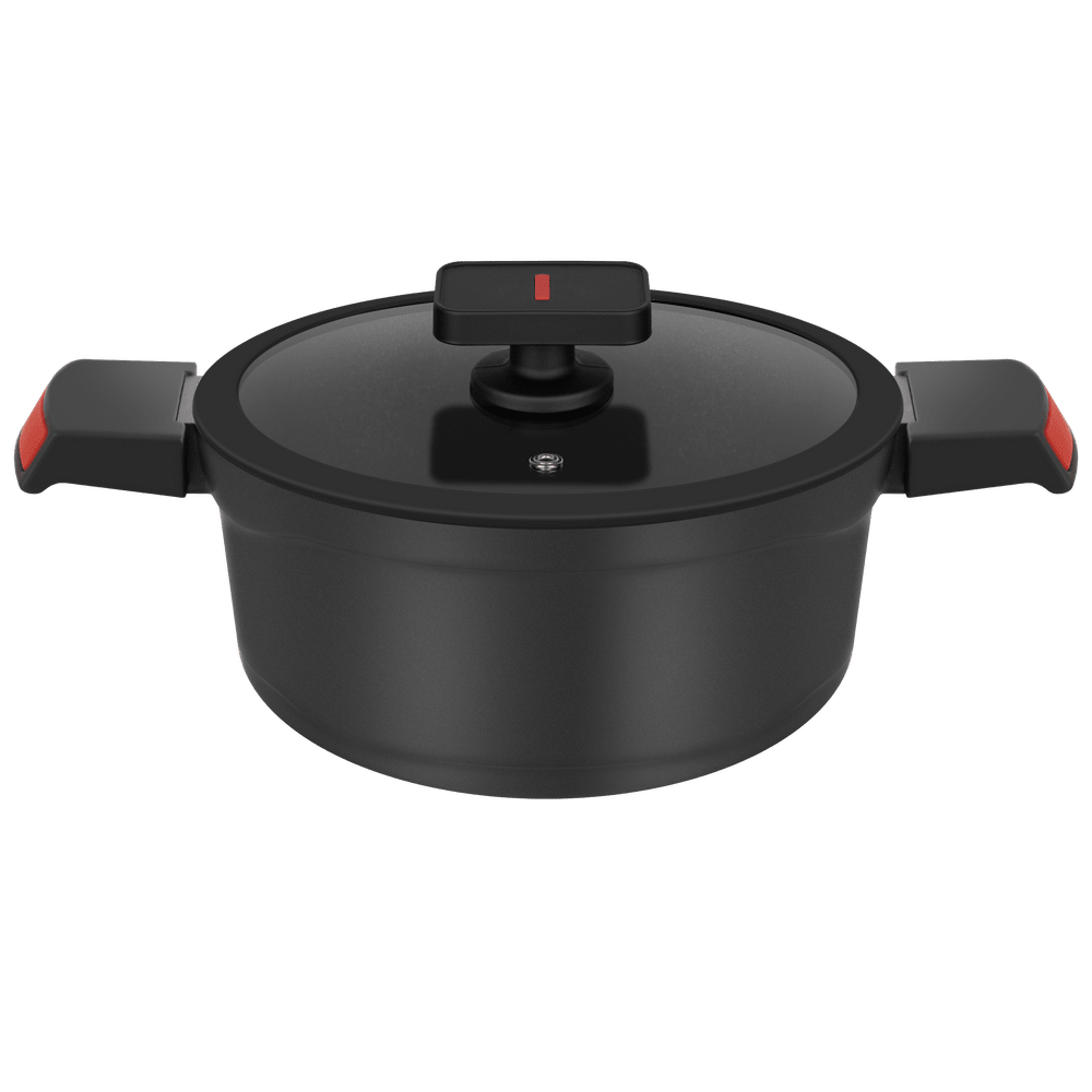 Кастрюля  с крышкой MAUNFELD AURORA MF24ARR1CS из литого алюминия, 24*12см - фото1