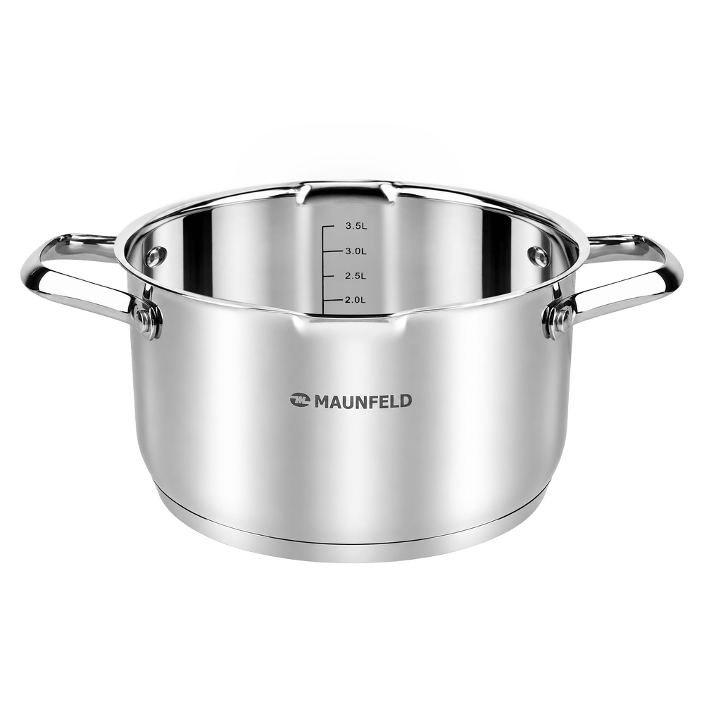 Кастрюля MAUNFELD ORIANA MF40RN01CR из нержавеющей стали со стеклянной крышкой, 20 см, 3,6 л - фото2