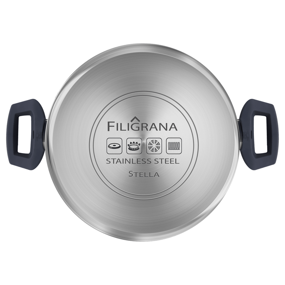 Кастрюля FILIGRANA STELLA FG30STL01CR из нержавеющей стали со стеклянной крышкой, 18  см, 2,6 л. - фото5