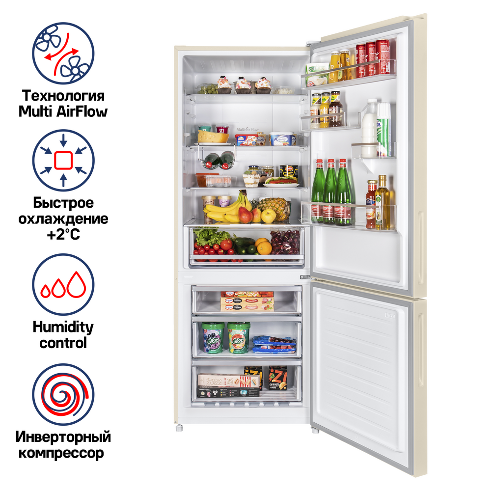 Холодильник с инвертором MAUNFELD MFF1857NFBG - фото2