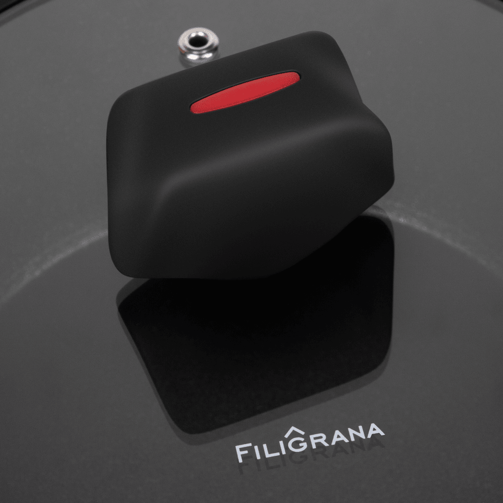Ковш FILIGRANA CARITA  FG18CRT01SP из кованого алюминия со стеклянной крышкой, 18 см - фото8