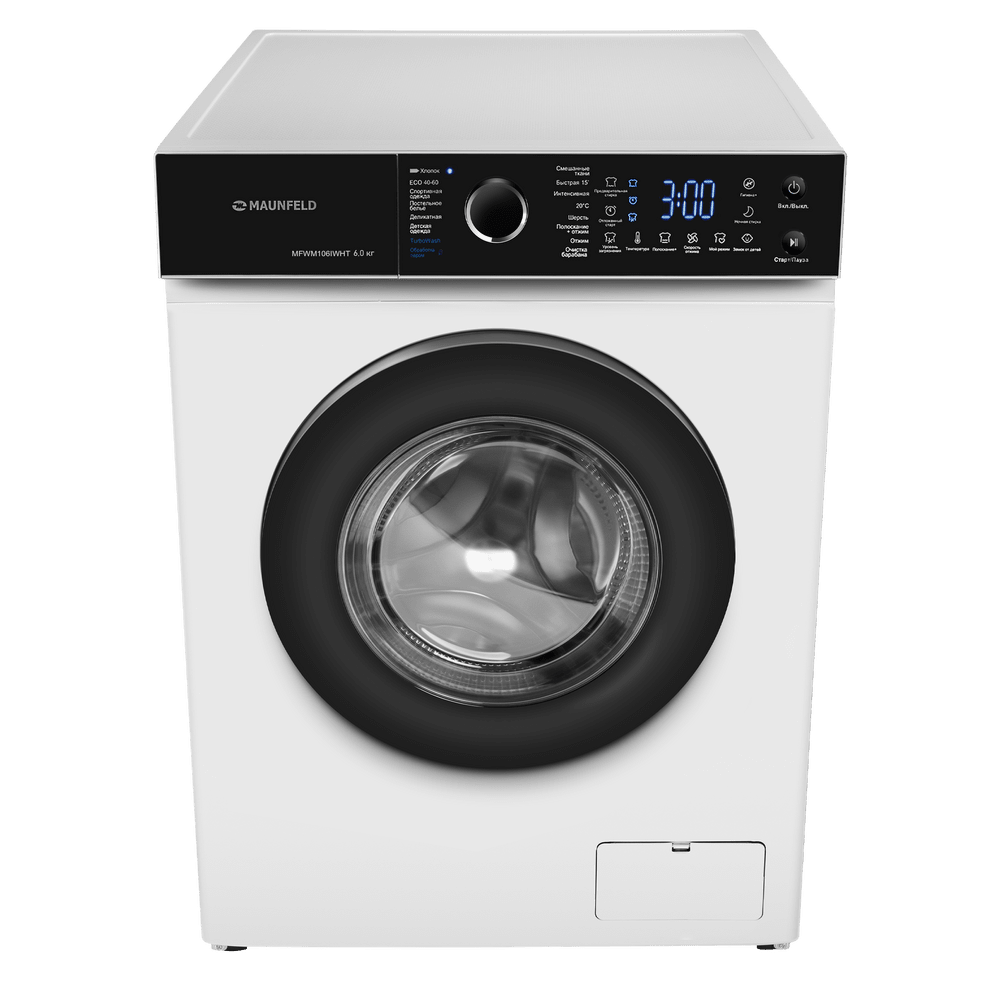 Стиральная машина c инвертором и паром MAUNFELD MFWM106IWHT - фото3