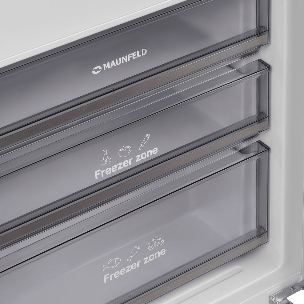 Холодильник-морозильник встраиваемый MAUNFELD MBF193NFW1GR Inverter - фото13